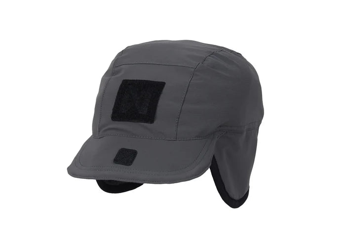 Khaki canvas trail expedition hat with wide brim and adjustable chin strap