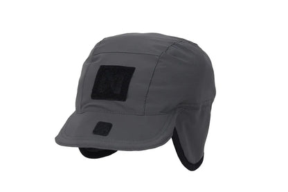 Khaki canvas trail expedition hat with wide brim and adjustable chin strap